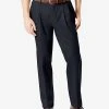 Dockers Men's Signature Lux Cotton Relaxed Fit Pleated Creased Stretch Khaki Pants
