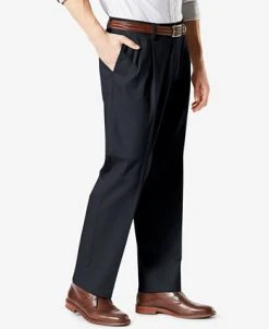 Dockers Men's Signature Lux Cotton Relaxed Fit Pleated Creased Stretch Khaki Pants 12 Dockers Men's Signature Lux Cotton Relaxed Fit Pleated Creased Stretch Khaki Pants -Vince Camuto Sale 10028421 fpx