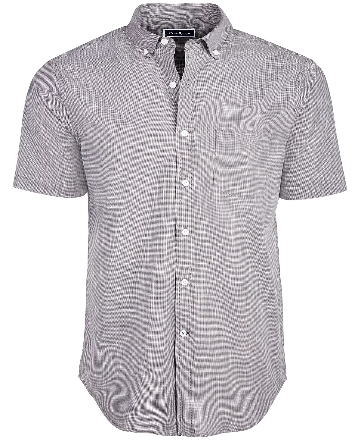 Club Room Men's Texture Check Stretch Cotton Shirt, Created For Macy's 7 Club Room Men's Texture Check Stretch Cotton Shirt, Created For Macy's - Image 5
