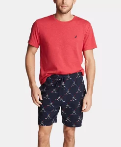 Nautica Men's Printed Cotton Pajama Shorts -Vince Camuto Sale 13344148 fpx