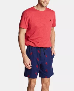 Nautica Men's Printed Cotton Pajama Shorts -Vince Camuto Sale 13344157 fpx