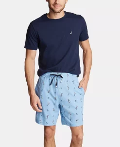 Nautica Men's Printed Cotton Pajama Shorts -Vince Camuto Sale 13344180 fpx
