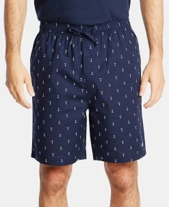 Nautica Men's Cotton Anchor-Print Pajama Shorts