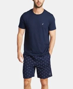 Nautica Men's Cotton Anchor-Print Pajama Shorts -Vince Camuto Sale 13344286 fpx