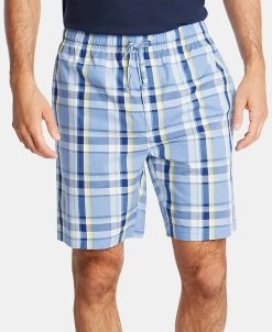 Nautica Men's Cotton Plaid Pajama Shorts