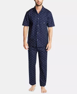 Nautica Men's Cotton Anchor-Print Pajama Pants -Vince Camuto Sale 13344660 fpx