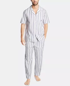 Nautica Men's Cotton Striped Pajama Shirt -Vince Camuto Sale 13344702 fpx