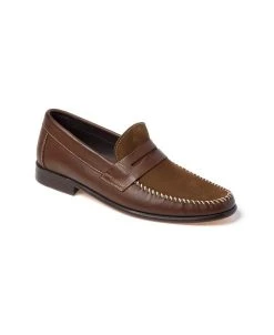 Sandro Moscoloni Whip Stitch Moc Toe Penny Strap Slip-On