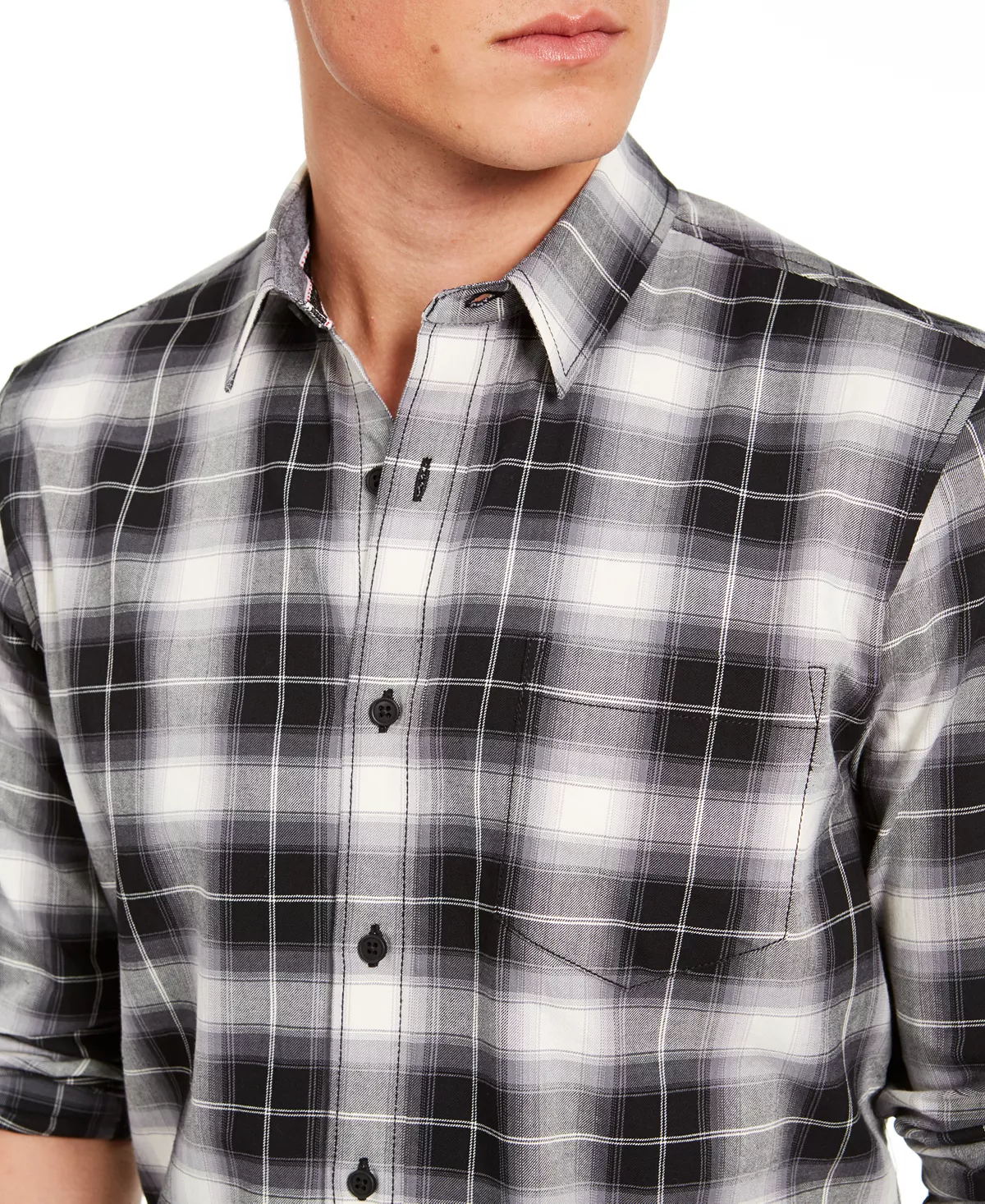 Sun + Stone Men's Will Plaid Shirt, Created For Macy's 5 Sun + Stone Men's Will Plaid Shirt, Created For Macy's - Image 3