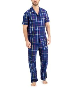 Club Room Men's Plaid Pajama Set, Created For Macy's
