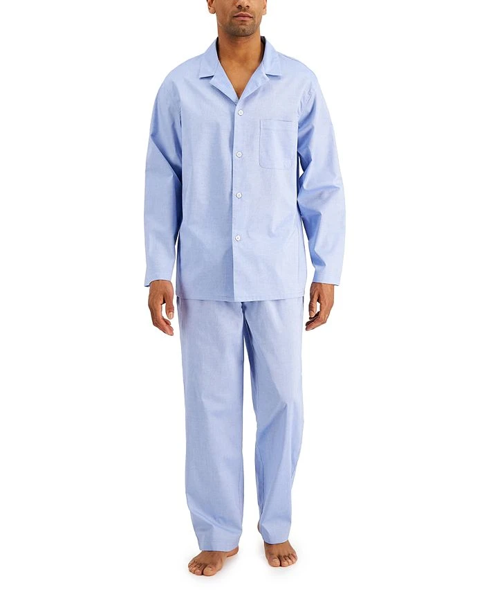 Club Room Men's 2-Pc. Solid Oxford Pajama Set, Created For Macy's 3 Club Room Men's 2-Pc. Solid Oxford Pajama Set, Created For Macy's