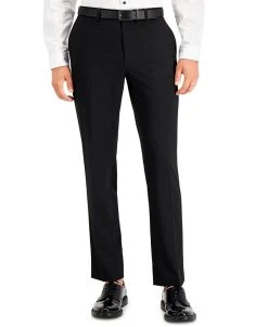 INC International Concepts Men's Slim-Fit Black Solid Suit Pants, Created For Macy's