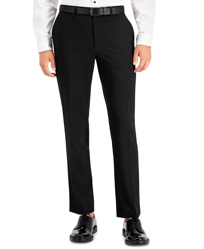 INC International Concepts Men's Slim-Fit Black Solid Suit Pants, Created For Macy's 3 INC International Concepts Men's Slim-Fit Black Solid Suit Pants, Created For Macy's