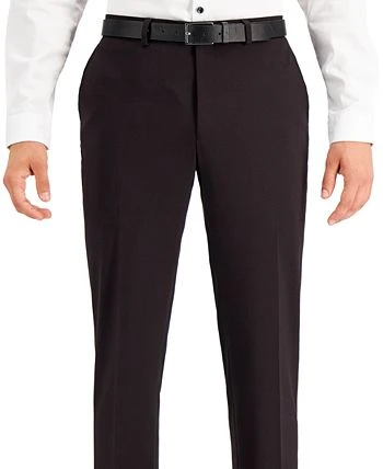 INC International Concepts Men's Slim-Fit Burgundy Solid Suit Pants, Created For Macy's 5 INC International Concepts Men's Slim-Fit Burgundy Solid Suit Pants, Created For Macy's - Image 3
