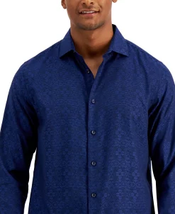 Alfani Men's Regular-Fit Medallion-Print Shirt, Created For Macy's -Vince Camuto Sale 19335905 fpx
