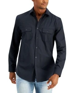 Alfani Men's Regular-Fit Solid Shirt, Created For Macy's