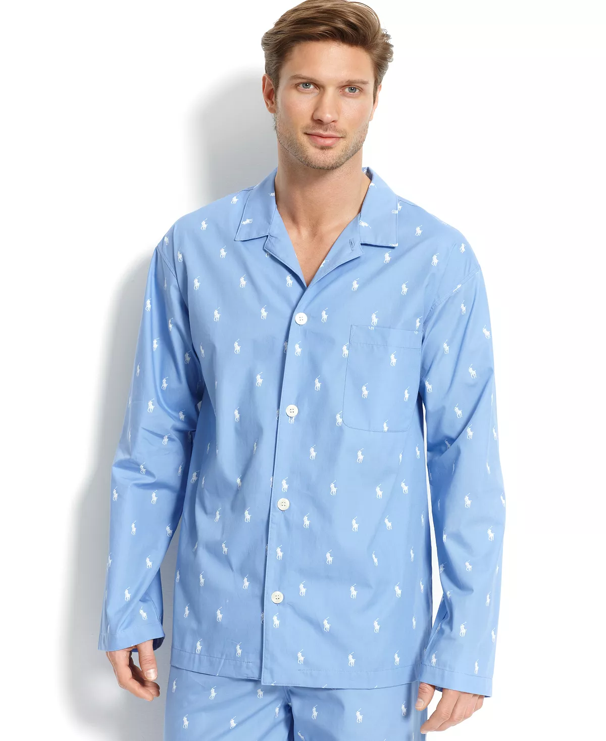 Polo Ralph Lauren Men's All Over Polo Player Pajama Shirt 3 Polo Ralph Lauren Men's All Over Polo Player Pajama Shirt
