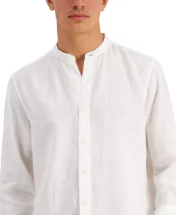 Club Room Men's Linen Shirt, Created For Macy's -Vince Camuto Sale 19416966 fpx