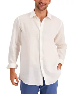 Club Room Men's Linen Shirt, Created For Macy's -Vince Camuto Sale 19416969 fpx