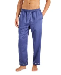 INC International Concepts Men's Piped Satin Pajama Pants, Created For Macy's