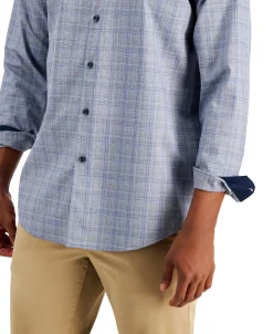 Club Room Men's Pioloa Plaid Shirt, Created For Macy's -Vince Camuto Sale 19918093 fpx