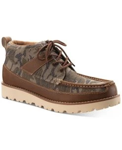 Sun + Stone Men's Kohen Printed Lace-Up Boots, Created For Macy's
