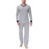 INK+IVY Men's Heat Retaining Two Piece V-Neck & Lounge Pants Pajama Set -Vince Camuto Sale 20331097 fpx