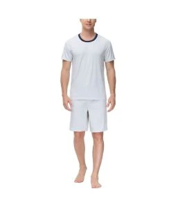 INK+IVY Men's Moisture-Wicking Crewneck T-Shirt & Shorts Pajama Set