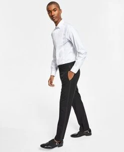 Alfani Men's Slim-Fit Stretch Black Tuxedo Pants, Created For Macy's -Vince Camuto Sale 20658493 fpx