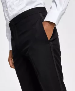 Alfani Men's Slim-Fit Stretch Black Tuxedo Pants, Created For Macy's -Vince Camuto Sale 20658494 fpx