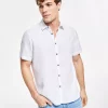 INC International Concepts Men's Regular-Fit Linen Shirt, Created For Macy's -Vince Camuto Sale 20662996 fpx