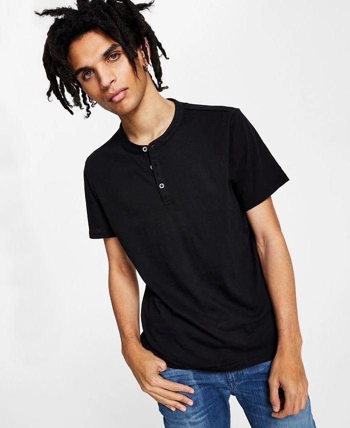 INC International Concepts Men's Henley Shirt, Created For Macy's 3 INC International Concepts Men's Henley Shirt, Created For Macy's