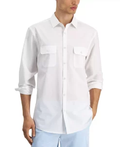 Alfani Men's Regular-Fit Solid Shirt, Created For Macy's -Vince Camuto Sale 20756952 fpx