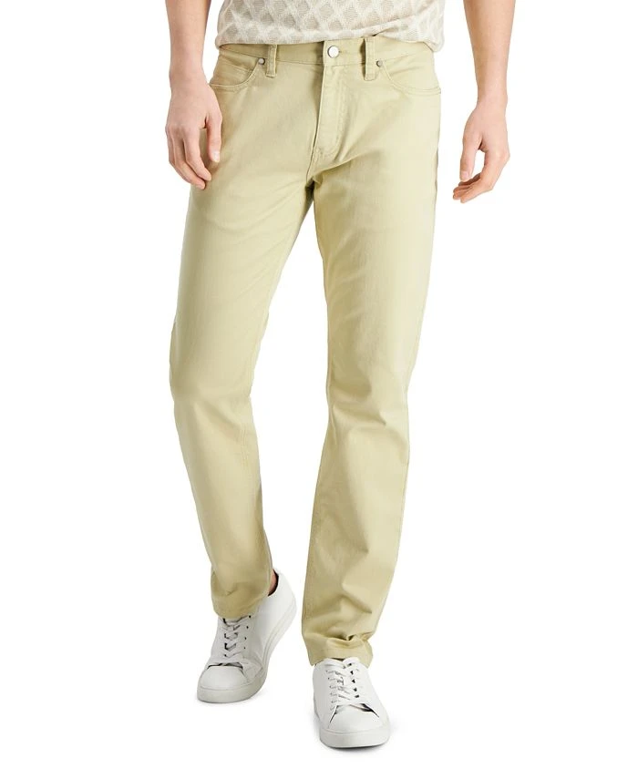 Alfani Men's Five-Pocket Straight-Fit Twill Pants, Created For Macy's 3 Alfani Men's Five-Pocket Straight-Fit Twill Pants, Created For Macy's