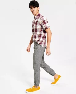 Sun + Stone Men's Charles Linen Jogger Pants, Created For Macy's -Vince Camuto Sale 21063585 fpx