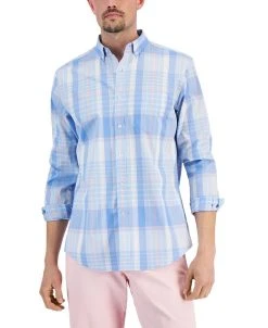 Club Room Men's Spotlight Plaid Shirt, Created For Macy's