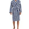 Club Room Men's Yarn-Dyed Stripe Robe, Created For Macy's