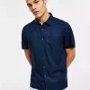 INC International Concepts Men's Regular-Fit Solid Shirt, Created For Macy's -Vince Camuto Sale 21158689 fpx