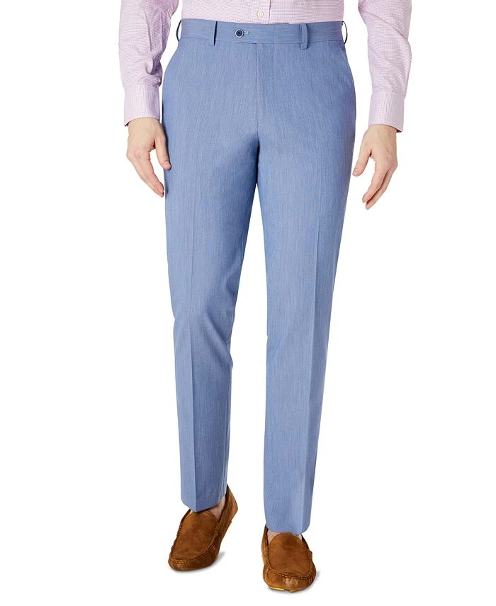 Bar III Men's Slim-Fit Blue Hairline Stripe Dress Pants, Created For Macy's 3 Bar III Men's Slim-Fit Blue Hairline Stripe Dress Pants, Created For Macy's