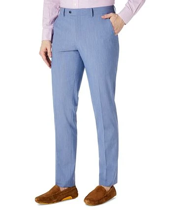 Bar III Men's Slim-Fit Blue Hairline Stripe Dress Pants, Created For Macy's 4 Bar III Men's Slim-Fit Blue Hairline Stripe Dress Pants, Created For Macy's - Image 2