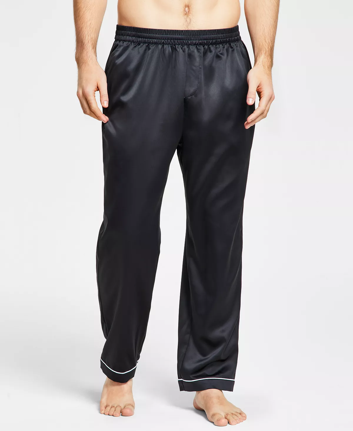 INC International Concepts Men's Piped Satin Pajama Pants, Created For Macy's 5 INC International Concepts Men's Piped Satin Pajama Pants, Created For Macy's - Image 3