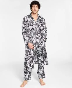 INC International Concepts Men's Satin Pajamas & Robe Set, Created For Macy's