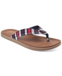 Club Room Men's Riley Patterned Strap Flip Flop Sandal, Created For Macy's