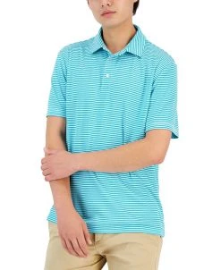 Club Room Men's Mini-Striped Tech Polo, Created For Macy's