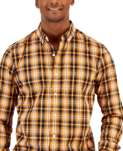 Club Room Men's Pascal Classic-Fit Plaid Button-Down Shirt, Created For Macy's -Vince Camuto Sale 21621550 fpx