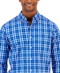 Club Room Men's Andy Classic-Fit Plaid Button-Down Poplin Shirt, Created For Macy's 8 Club Room Men's Andy Classic-Fit Plaid Button-Down Poplin Shirt, Created For Macy's -Vince Camuto Sale 21621554 fpx