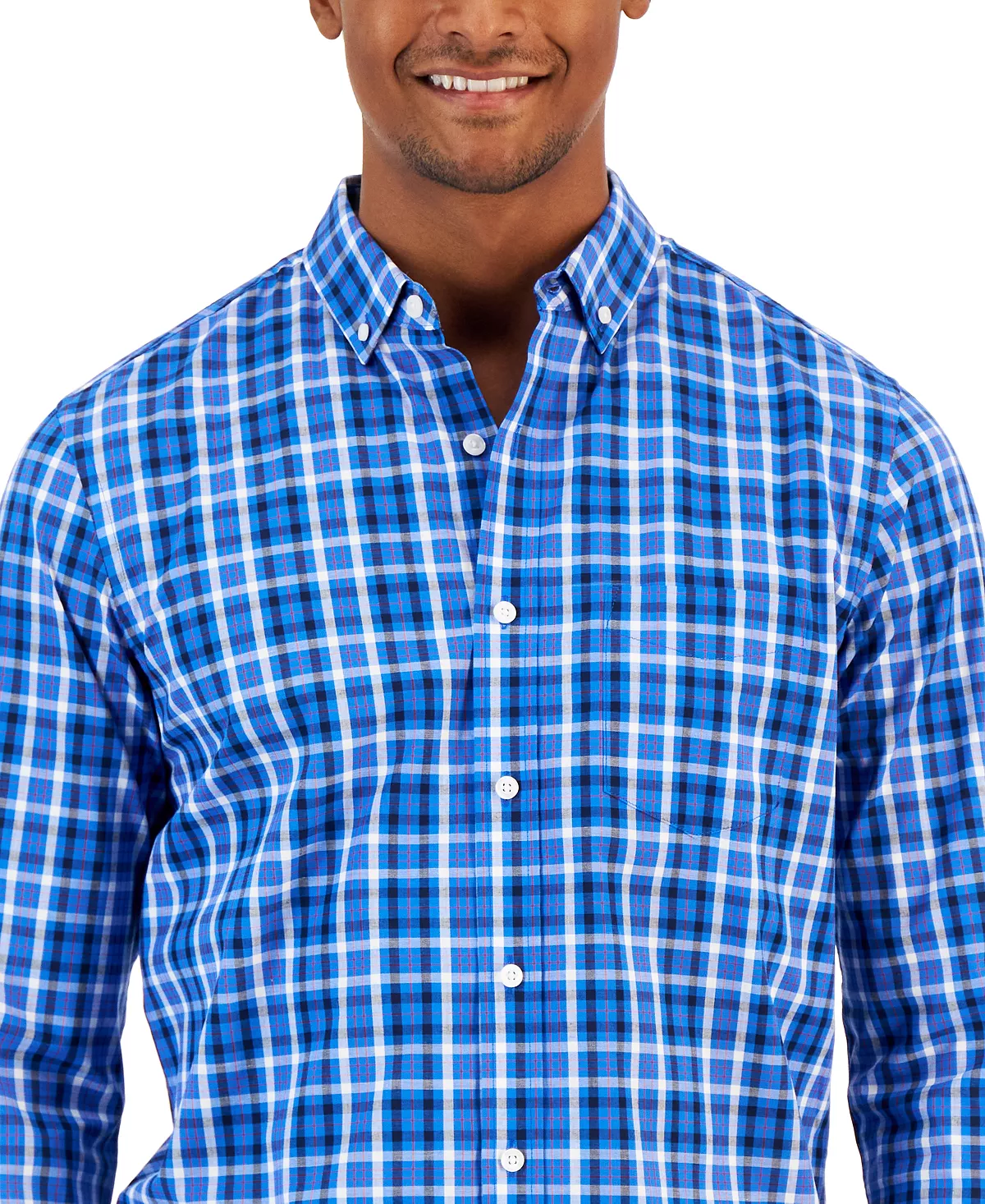 Club Room Men's Andy Classic-Fit Plaid Button-Down Poplin Shirt, Created For Macy's 5 Club Room Men's Andy Classic-Fit Plaid Button-Down Poplin Shirt, Created For Macy's - Image 3