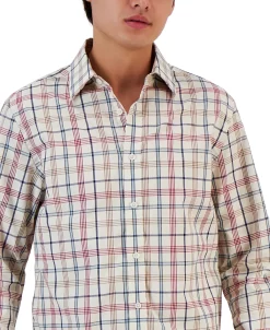Club Room Men's Palermo Plaid Shirt, Created For Macy's -Vince Camuto Sale 21695545 fpx
