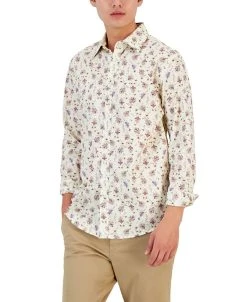 Club Room Men's Monan Floral Shirt, Created For Macy's