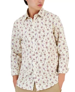 Club Room Men's Monan Floral Shirt, Created For Macy's -Vince Camuto Sale 21695557 fpx